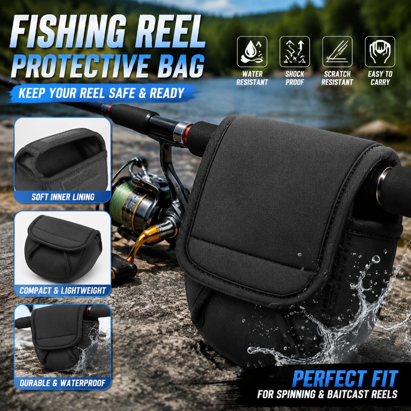Fishing Line Spool - Fishing Reel Protective Cover Bag Spinning
