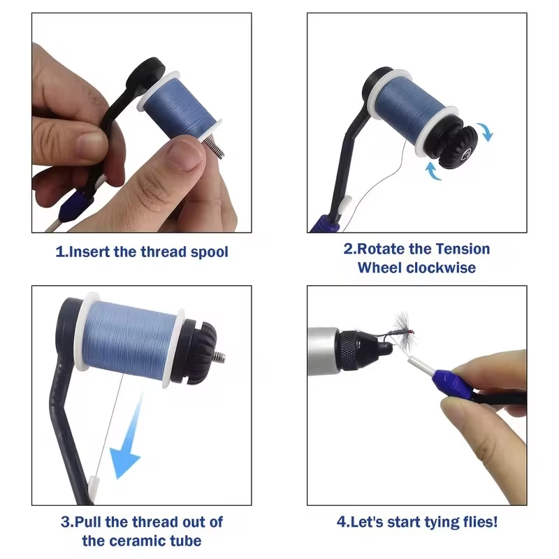 2PCS Fly Tying Bobbin Holder C - Fishing Line Winder review and price