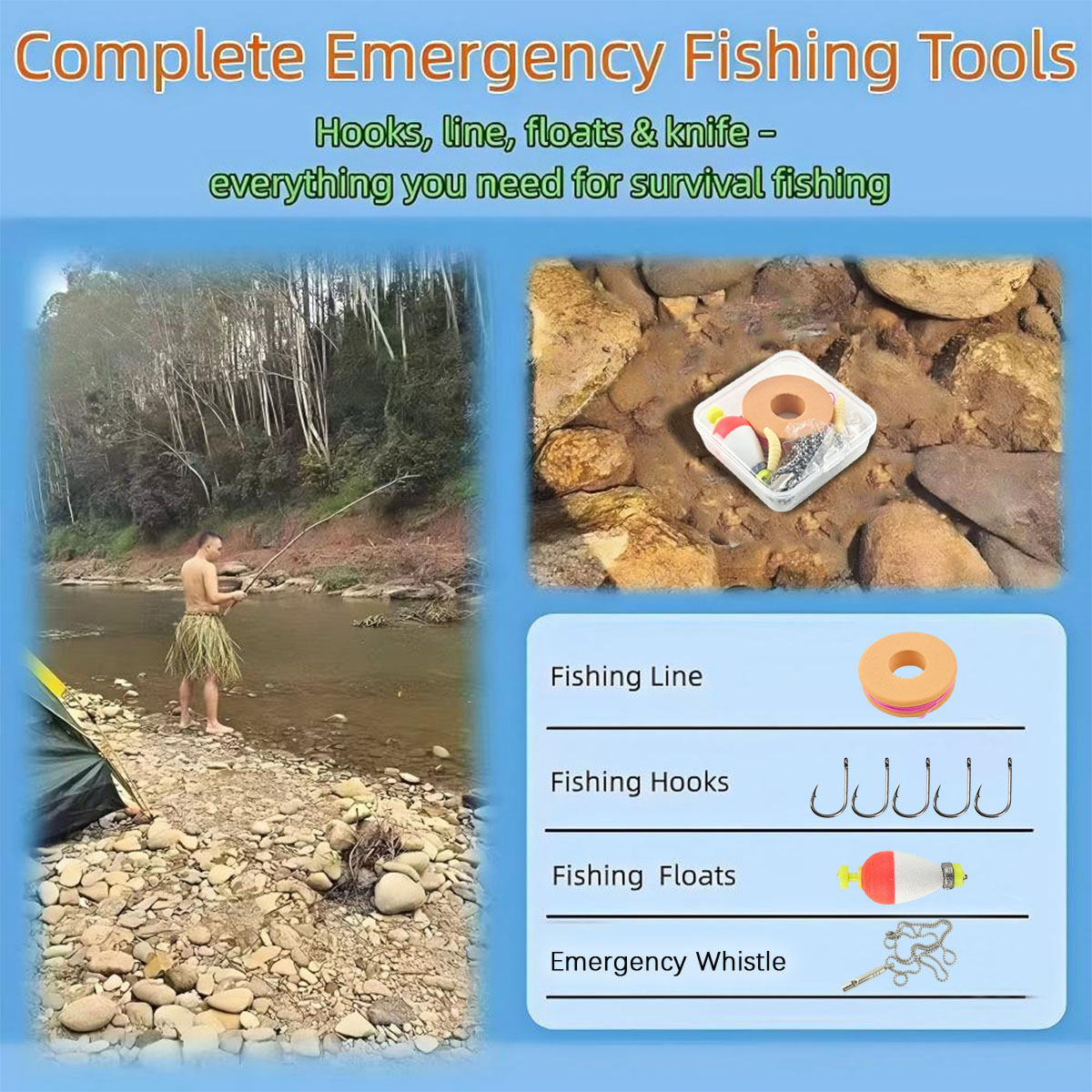 Portable Emergency Fishing Gea - Fishing Line Box review and price