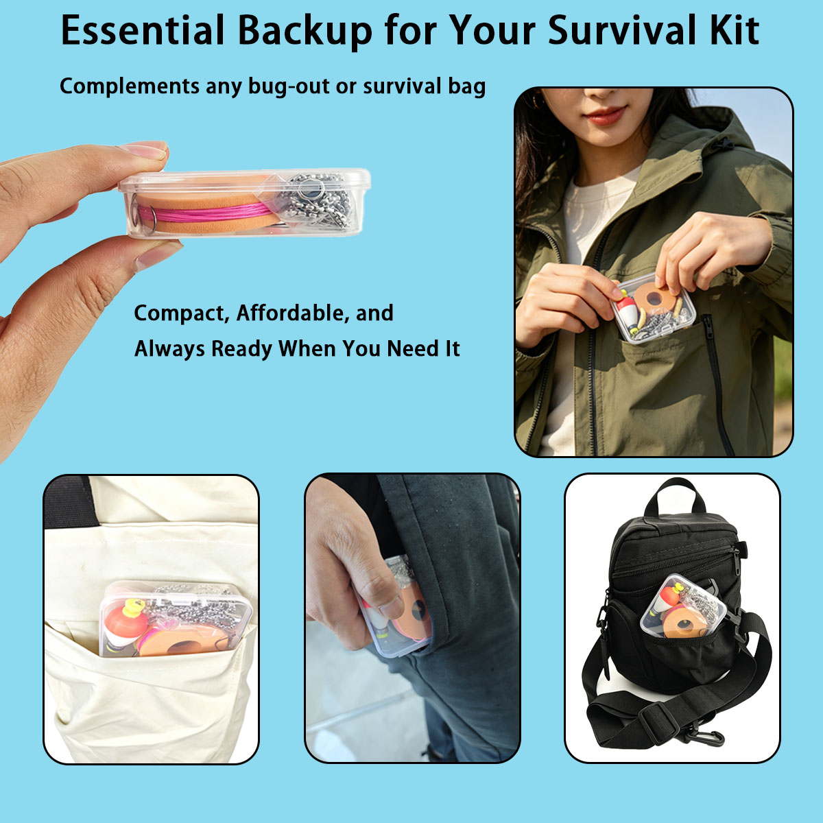 Portable Emergency Fishing Gea - Fishing Line Box review and price